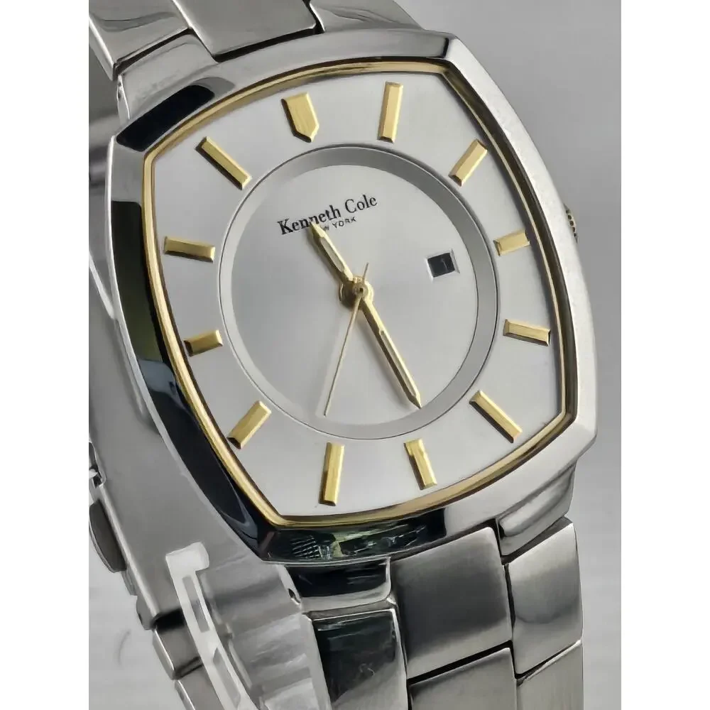 NWOT Mens Kenneth Cole New York KC 3437 Thin Quartz Watch New Battery Runs